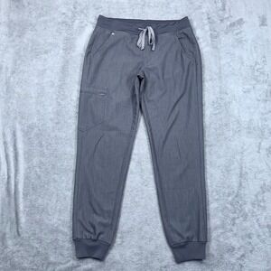 FIGS Zamora Cargo Jogger Scrub Pants Womens Small Gray Elastic Waist SW2005